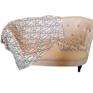 Set of 2 Inspirational Super Soft Throw Blankets 5 foot x 4 foot